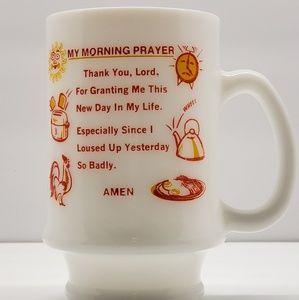 Coffee Mug Morning Prayer Vintage Funny